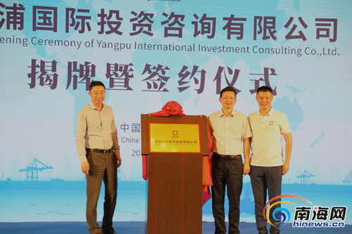 洋浦國際投資咨詢公司揭牌 打造自貿港投資服務新標桿